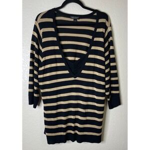 I.N. Studio‎ Womens 2X Striped Sweater Tunic Career Preppy Classic Going Out